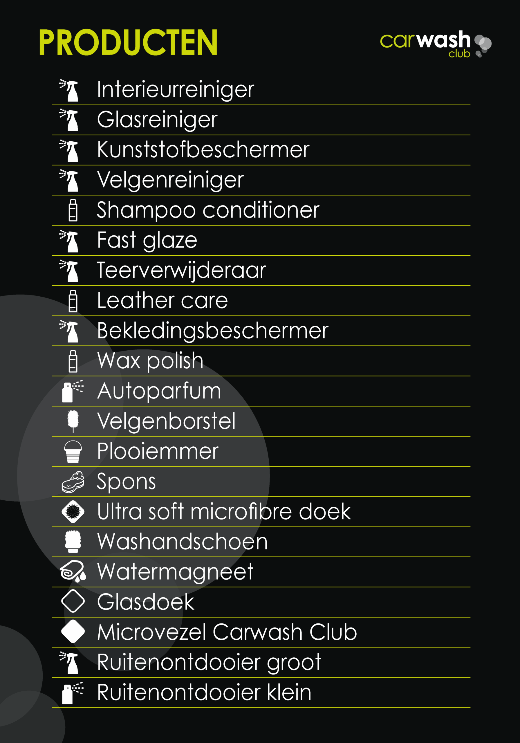 Lijst Shopproducten 2024